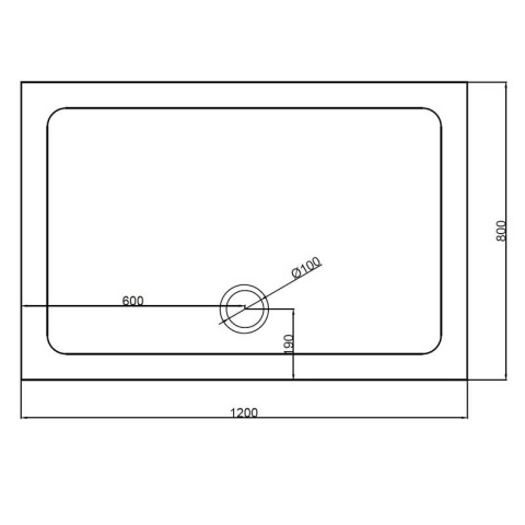 BRODZIK PRYSZNICOWY PROSTOKĄTNY SLIM ST03C BIAŁY 120x80 CM