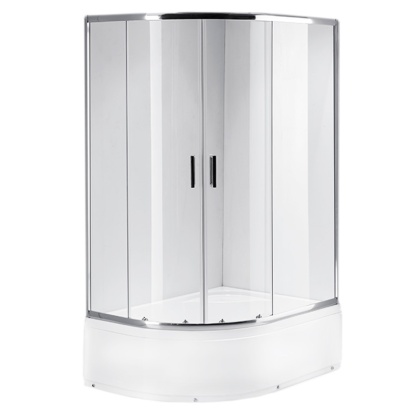 KABINA PRYSZNICOWA Z WYSOKIM BRODZIKIEM MAJA LEWA CHROM 115x85CM SZKŁO 5MM