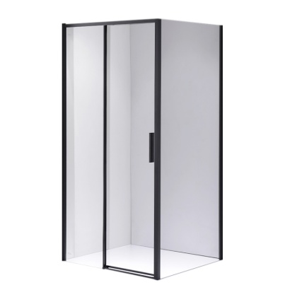 KABINA PRYSZNICOWA PROSTOKĄTNA SUPER SLIM NOVA CZARNA 120x90 CM SZKŁO 6 MM