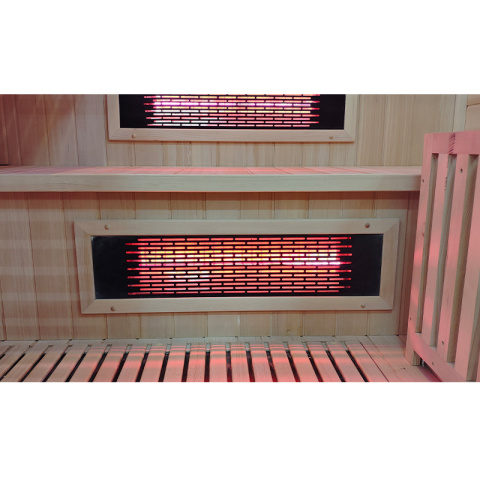 SAUNA KOMBO INFRARED/FIŃSKA HELSI3 Z PIECEM 6kW 3-4 OSOBOWA 160x160 CM 2w1