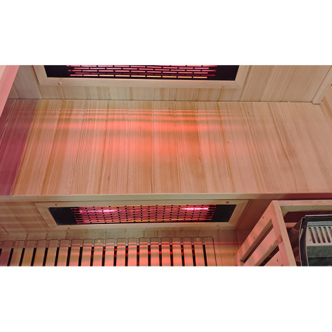 SAUNA KOMBO INFRARED/FIŃSKA HELSI3 Z PIECEM 6kW 3-4 OSOBOWA 160x160 CM 2w1