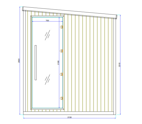 SAUNA OGRODOWA FIŃSKA ALTANKA ESPO-BLACK Z PIECEM 8kW 4-5 OSOBOWA 236x213 CM