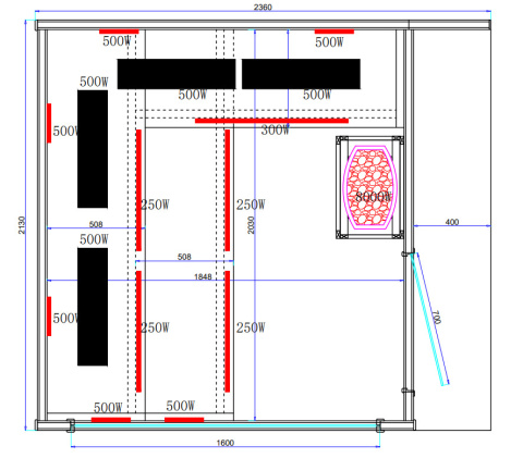 SAUNA OGRODOWA KOMBO INFRARED/FIŃSKA ALTANKA ESPO-COMBO-COFFE 4-6 OSOBOWA 236x213 CM 2W1