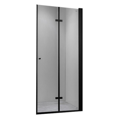 DRZWI PRYSZNICOWE SH01A CZARNE 80 CM 6 MM