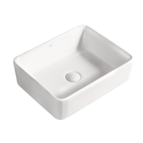 UMYWALKA NABLATOWA CERAMICZNA PROSTOKĄTNA LUXO-WH-410 BIAŁY POŁYSK 41x31 CM