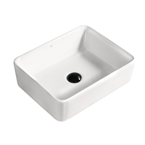 UMYWALKA NABLATOWA CERAMICZNA PROSTOKĄTNA LUXO-WH-410 BIAŁY POŁYSK 41x31 CM