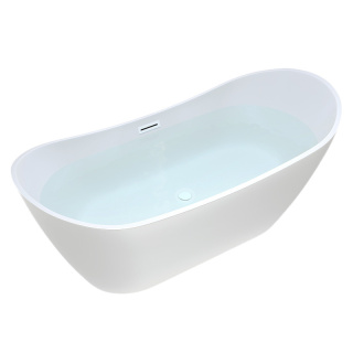 WANNA WOLNOSTOJĄCA RICA 513A BIAŁA PRZELEW BIAŁY MAT 150x75 CM