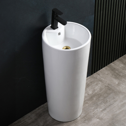 UMYWALKA WOLNOSTOJĄCA CERAMICZNA OWALNA LINO-WH-400 BIAŁA