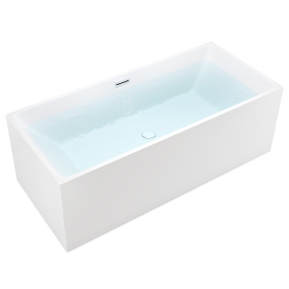 WANNA WOLNOSTOJĄCA PRZYŚCIENNA SANTA 507A BIAŁA PRZELEW BIAŁY MAT 150x75 CM