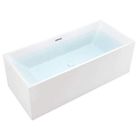 WANNA WOLNOSTOJĄCA PRZYŚCIENNA SANTA 507A BIAŁA PRZELEW BIAŁY MAT 150x75 CM