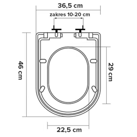 DESKA SEDESOWA WC WOLNOOPADAJĄCA CV-WH-06 BIAŁA DUROPLAST