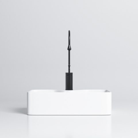 UMYWALKA NABLATOWA CERAMICZNA PROSTOKĄTNA LIA-WH-505 BIAŁY POŁYSK 50x25 CM