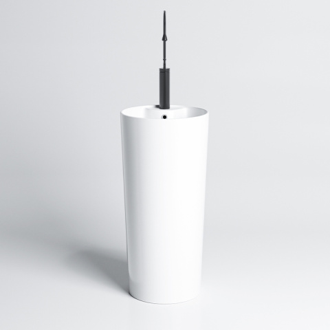 UMYWALKA WOLNOSTOJĄCA CERAMICZNA OWALNA LINO-WH-400 BIAŁA