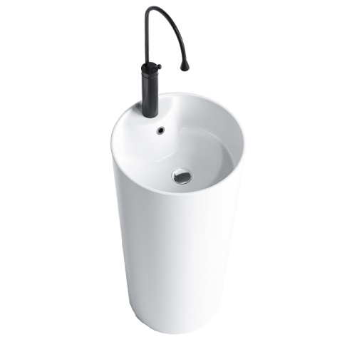 UMYWALKA WOLNOSTOJĄCA CERAMICZNA OWALNA LINO-WH-400 BIAŁA