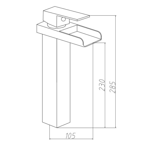 BATERIA UMYWALKOWA ŁAZIENKOWA STOJĄCA F012H-CH CHROM