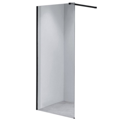 ŚCIANKA PRYSZNICOWA SH07F CZARNA 120 CM 8 MM