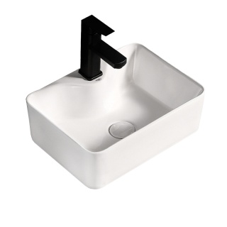 UMYWALKA NABLATOWA CERAMICZNA PROSTOKĄTNA ELISE-WH-480 BIAŁA POŁYSK 48x37 CM