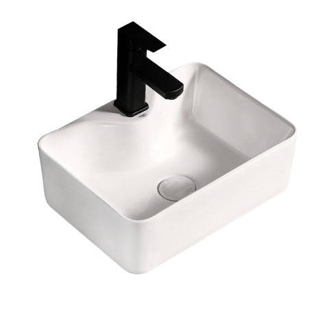 UMYWALKA NABLATOWA CERAMICZNA PROSTOKĄTNA ELISE-WH-480 BIAŁA POŁYSK 48x37 CM