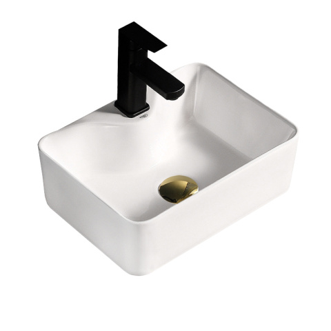 UMYWALKA NABLATOWA CERAMICZNA PROSTOKĄTNA ELISE-WH-480 BIAŁA POŁYSK 48x37 CM