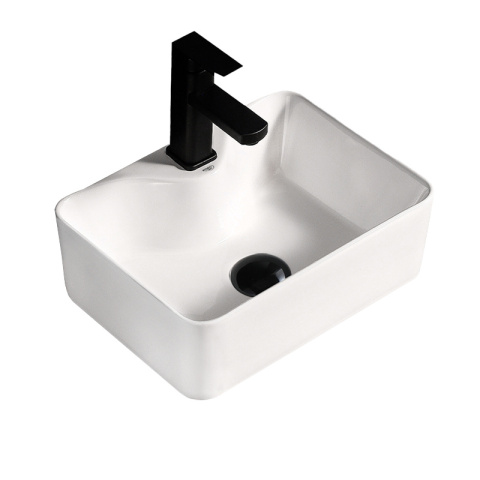 UMYWALKA NABLATOWA CERAMICZNA PROSTOKĄTNA ELISE-WH-480 BIAŁA POŁYSK 48x37 CM