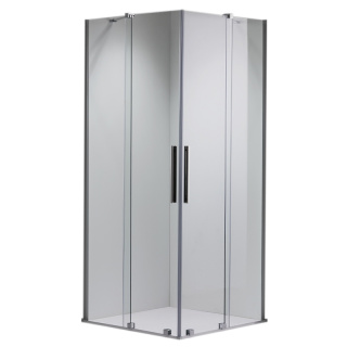 KABINA PRYSZNICOWA KWADRATOWA ASTRA-CH-A-100X2+D CHROM 100X100 CM 8 MM