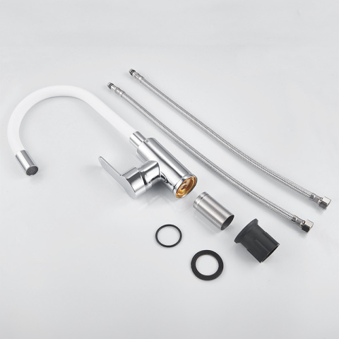 BATERIA KUCHENNA NABLATOWA DAX BIAŁA PODSTAWA CHROM