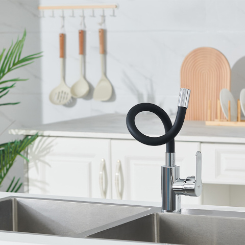 BATERIA KUCHENNA NABLATOWA DAX CZARNA PODSTAWA CHROM