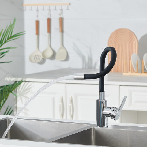 BATERIA KUCHENNA NABLATOWA DAX CZARNA PODSTAWA CHROM