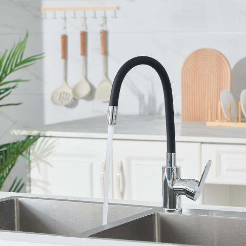 BATERIA KUCHENNA NABLATOWA DAX CZARNA PODSTAWA CHROM