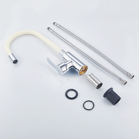 BATERIA KUCHENNA NABLATOWA DAX ECRU PODSTAWA CHROM