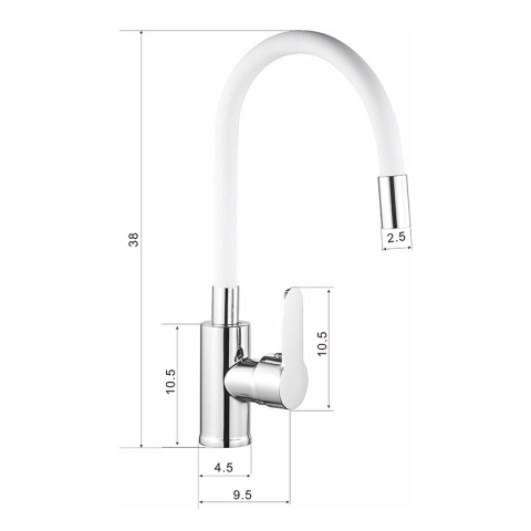BATERIA KUCHENNA NABLATOWA DAX ECRU PODSTAWA CHROM