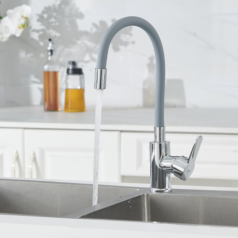 BATERIA KUCHENNA NABLATOWA DAX SZARA PODSTAWA CHROM