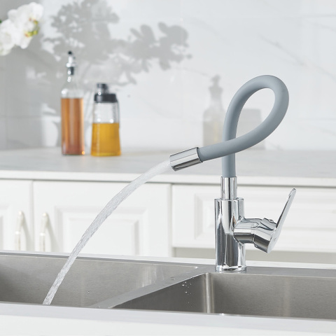 BATERIA KUCHENNA NABLATOWA DAX SZARA PODSTAWA CHROM