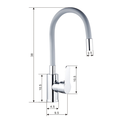 BATERIA KUCHENNA NABLATOWA DAX SZARA PODSTAWA CHROM