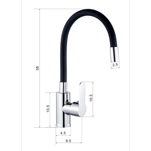 BATERIA KUCHENNA NABLATOWA DIXON CZARNA PODSTAWA CHROM
