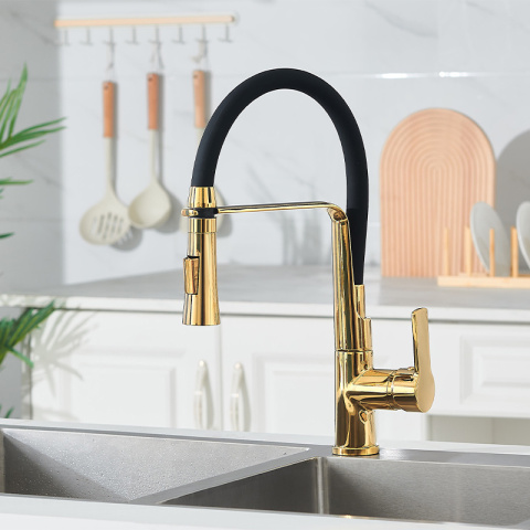 BATERIA KUCHENNA NABLATOWA PALMER CZARNY PODSTAWA ZŁOTA