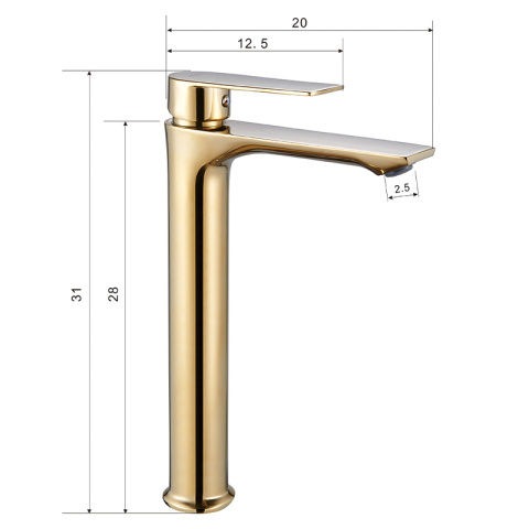 BATERIA UMYWALKOWA ŁAZIENKOWA FARGO-H ZŁOTA