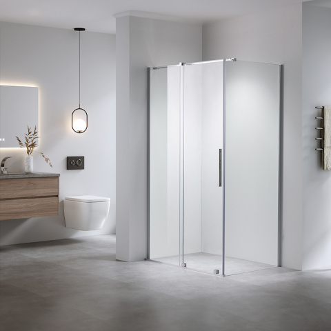 KABINA PRYSZNICOWA PROSTOKĄTNA ASTRA-CH-A-110+B90+E CHROM 110X90 CM 8 MM