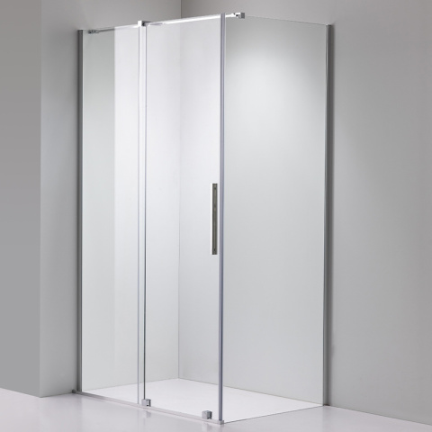 KABINA PRYSZNICOWA PROSTOKĄTNA ASTRA-CH-A-110+B90+E CHROM 110X90 CM 8 MM