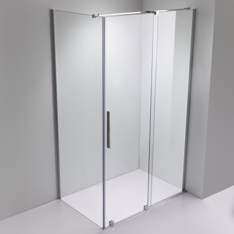 KABINA PRYSZNICOWA PROSTOKĄTNA ASTRA-CH-A-110+B90+E CHROM 110X90 CM 8 MM