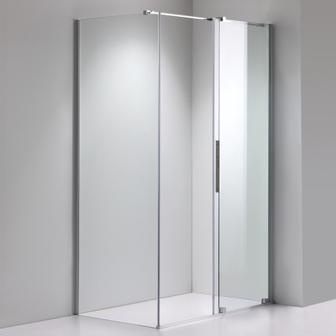 KABINA PRYSZNICOWA PROSTOKĄTNA ASTRA-CH-A-110+B90+E CHROM 110X90 CM 8 MM