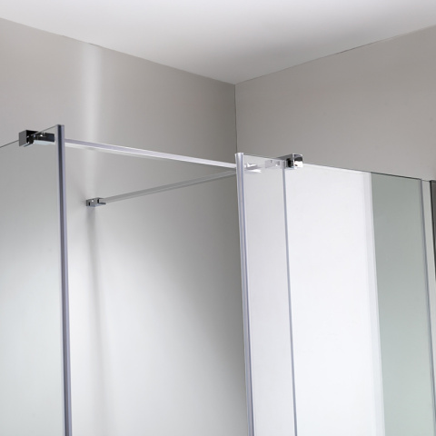 KABINA PRYSZNICOWA PROSTOKĄTNA ASTRA-CH-A-130+B90+E CHROM 130X90 CM 8 MM