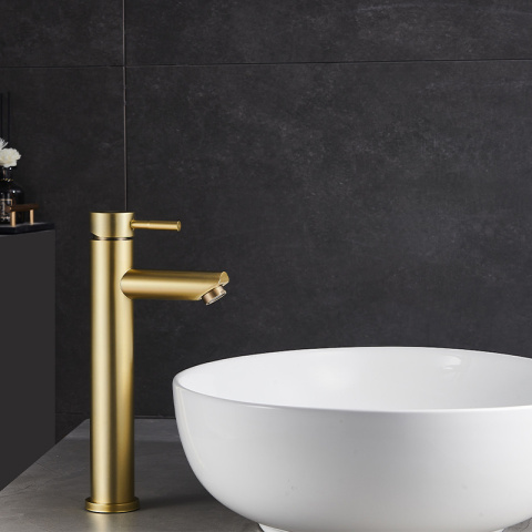 BATERIA UMYWALKOWA ŁAZIENKOWA ARLEY-H ZŁOTA SZCZOTKOWANA