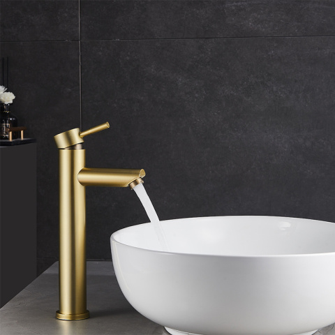 BATERIA UMYWALKOWA ŁAZIENKOWA ARLEY-H ZŁOTA SZCZOTKOWANA