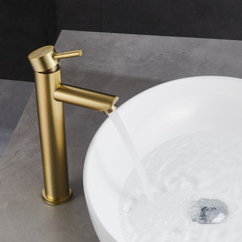 BATERIA UMYWALKOWA ŁAZIENKOWA ARLEY-H ZŁOTA SZCZOTKOWANA