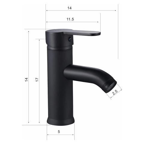 BATERIA UMYWALKOWA ŁAZIENKOWA CUBA CZARNA