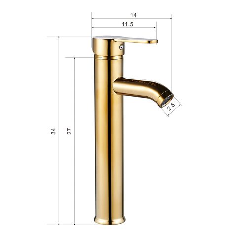 BATERIA UMYWALKOWA ŁAZIENKOWA CUBA-H ZŁOTA
