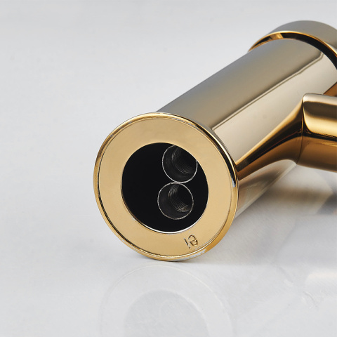 BATERIA UMYWALKOWA ŁAZIENKOWA NISKA NABLATOWA STOJĄCA KRAN CUBA-GL ZŁOTA