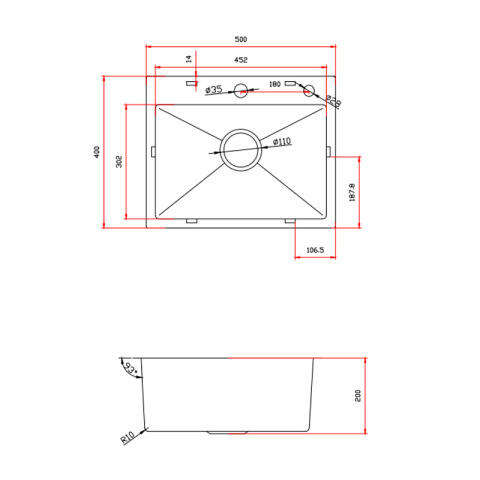 ZLEW KUCHENNY ZLEWOZMYWAK JEDNOKOMOROWY STALOWY ZŁOTY ALOR-GL-50X40 DOZOWNIK SYFON UCHWYTY