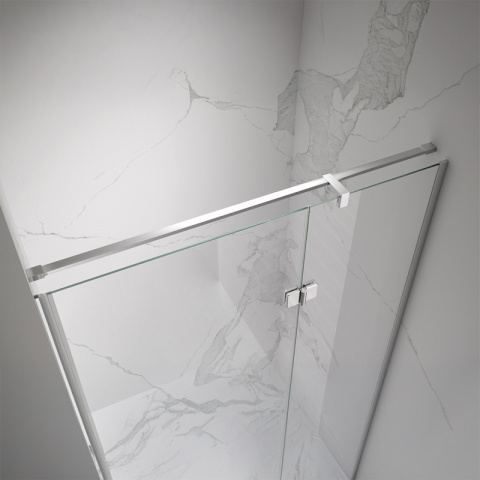 DRZWI PRYSZNICOWE UCHYLNE DO WNĘKI ZES-KZ17B-80 CHROM 80 CM 6 MM